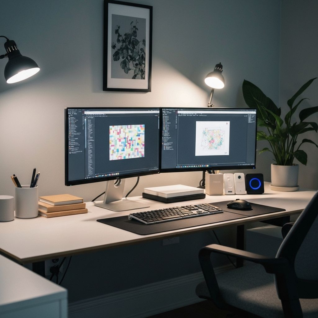 Professional creative workspace